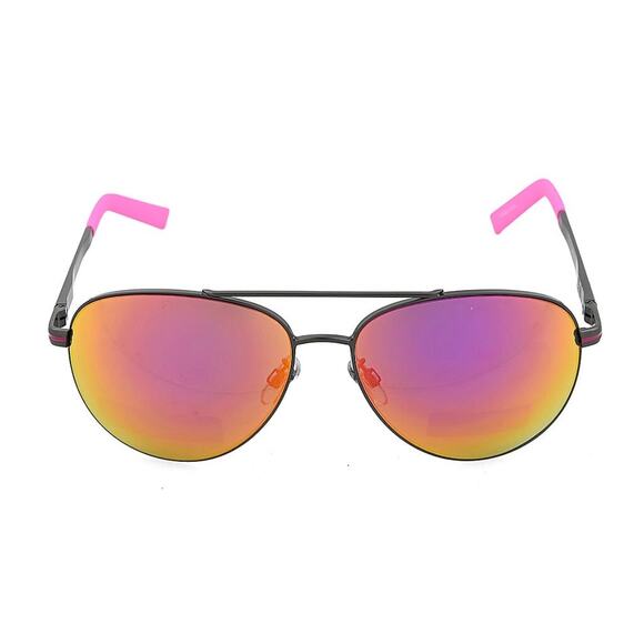 Adrienne Vittadini Aviator Sunglasses Gunmetal and Pink - Picture 3 of 5
